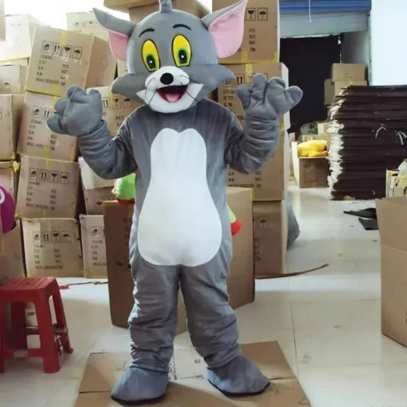 Tom Cat X Jerry Mouse Cartoon Mascot Cosplay Costume Fancy Dress Advertising Carnival Props Customized Halloween Party