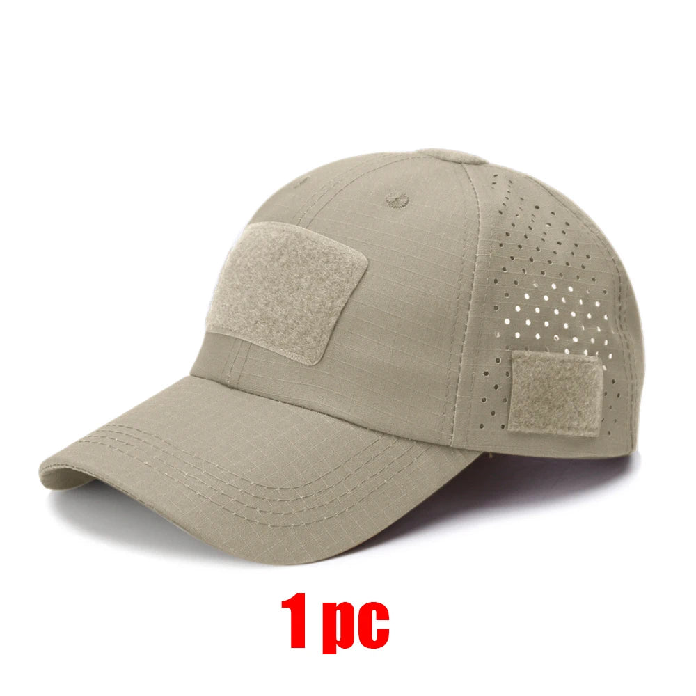 1/2pcs New Men's Camouflage Baseball Cap Breathable Sunscreen Hat Outdoor Sports Hunting Hiking Camping Beach Fishing Sun Hat