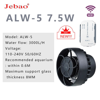 New Jebao Marine Aquarium Wireless Wave Maker MLW-5 SLW SW ALW Wave Pump with WiFi LCD Display Controller wave pump Coral