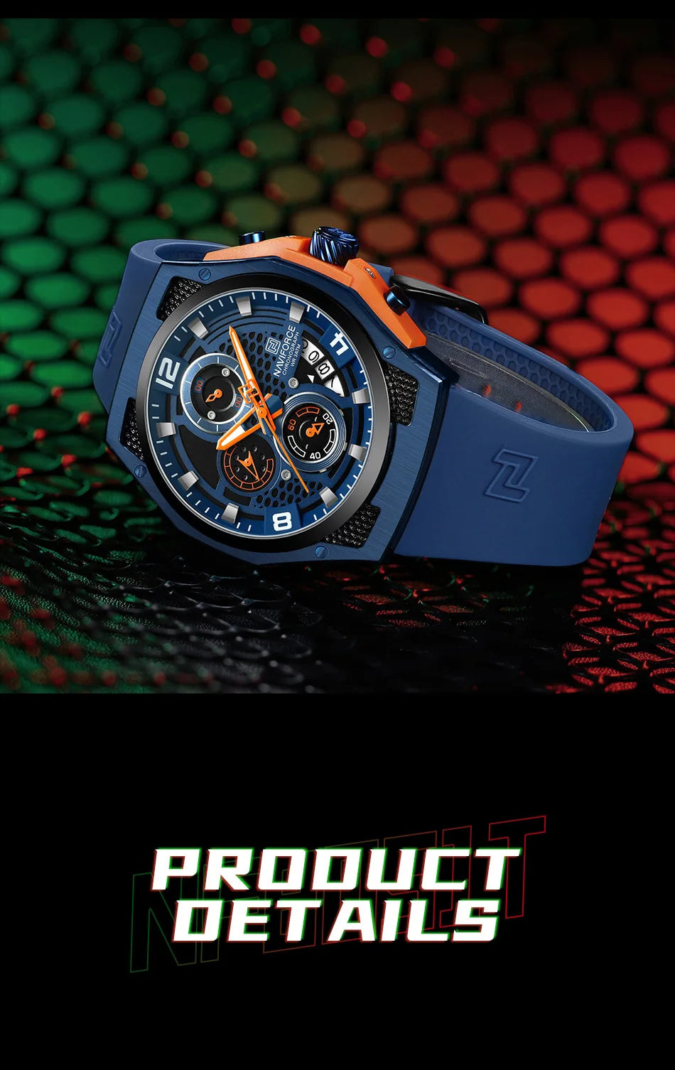 NAVIFORCE High Quality Luxury Original Men Watch Silicone Strap Waterproof Male Quartz Wrist watch Sport Clock Relogio Masculino
