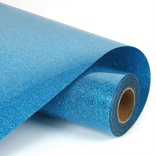 Glitter Heat Transfer Vinyl, Iron on HTV Vinyl for Shirts, Cameo, Easy to Cut, Weed for Heat Vinyl Design 