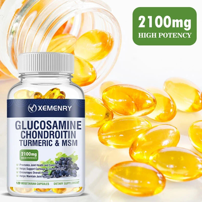 Glucosamine Chondroitin MSM Turmeric Boswellia - Antioxidant, Supports Joint and Bone HealthSupplement