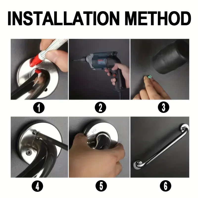 304 Stainless Steel Handrails, Accessible Bathroom, Bathroom, Safety Bathroom Handrails, Disabled Elderly Bathroom Handrails