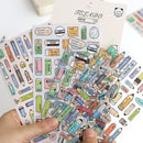 8pcs pencils erasers pens clips stationery themed stickers handbook DIY notebooks dairy pens students' back-to-school gifts