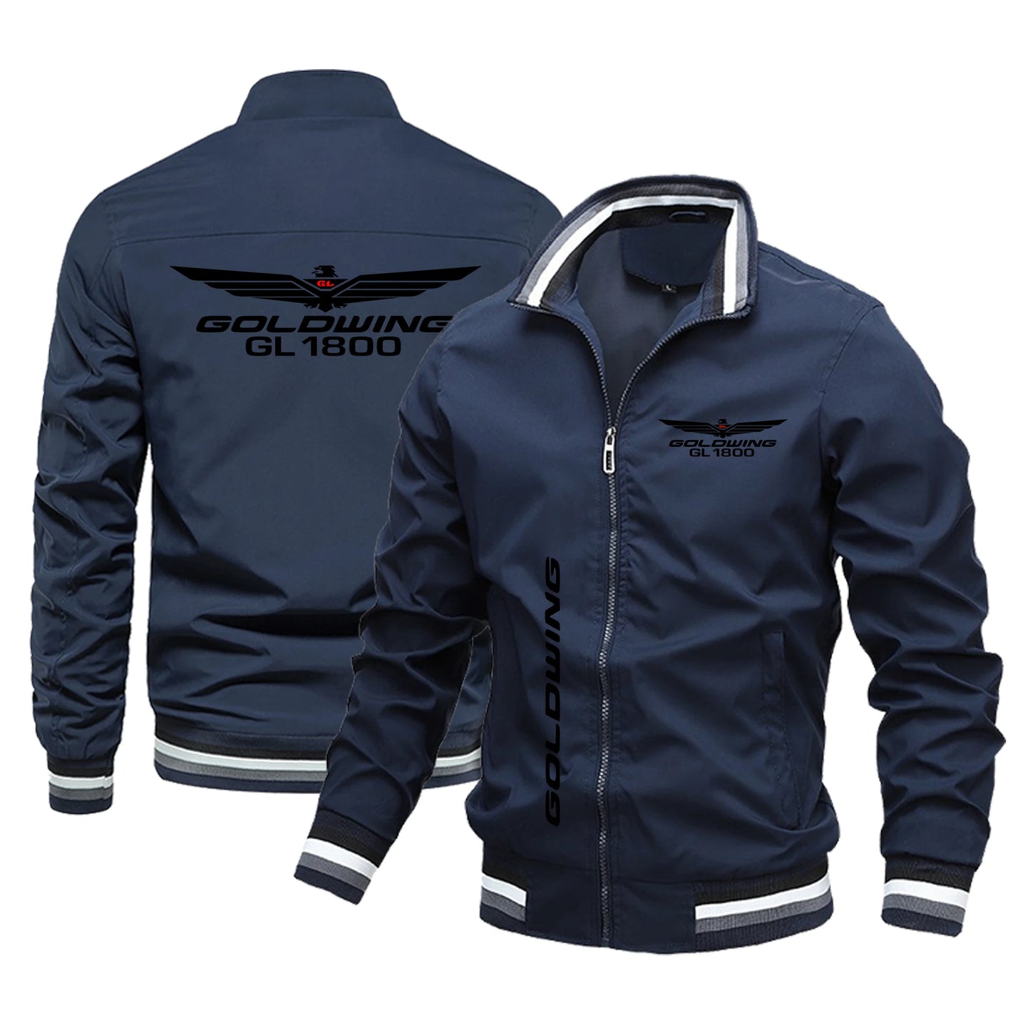 Spring and Autumn New Gold Wings GL1800 Biker Jacket Pilot Fashion Windbreaker Leisure Baseball Suit Men's Motorcycle Clothing