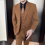 Traje de negocios y ocio para hombre, conjunto de tres piezas para novio y padrino de boda, chaqueta, chaleco y pantalones, para las cuatro estaciones, 2024
