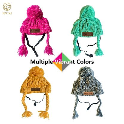 Gorros suaves de invierno para perros, gorro de punto cálido para perros, gorro de punto resistente al viento para perros
