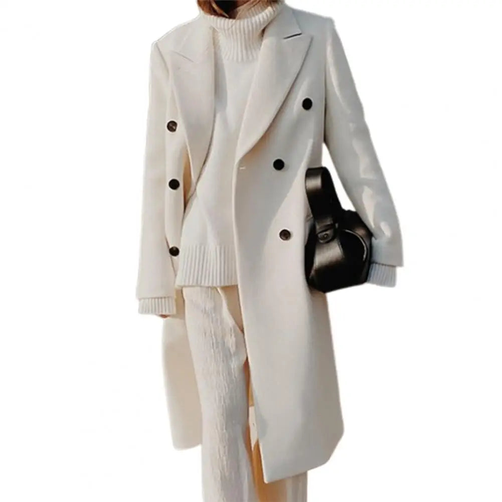 Woolen Cardigan Popular Loose Long Casual Woolen Jacket Coat Overcoat Woolen Suit Versatile Korean Women Clothes Merad Style