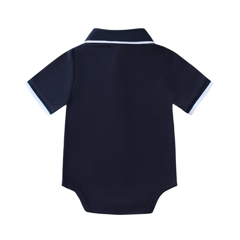 Conjunto de ropa de verano para bebé niño con gorro, polos de verano, camisa de manga corta, pantalones cortos, conjunto de ropa para niño