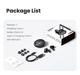 HAYLOU Flowbuds N55 Wireless Earbuds 54dB Adaptive ANC Bluetooth 6.0 LDAC Hi-Res Audio 6-Mic HD Call Earphones 40H Playback IPX5