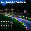 30 LED Solar Bubble Ball Lawn Lights Waterproof Solar Pathway String Light for Outdoor Garden Patios Trail Lighting Decoration