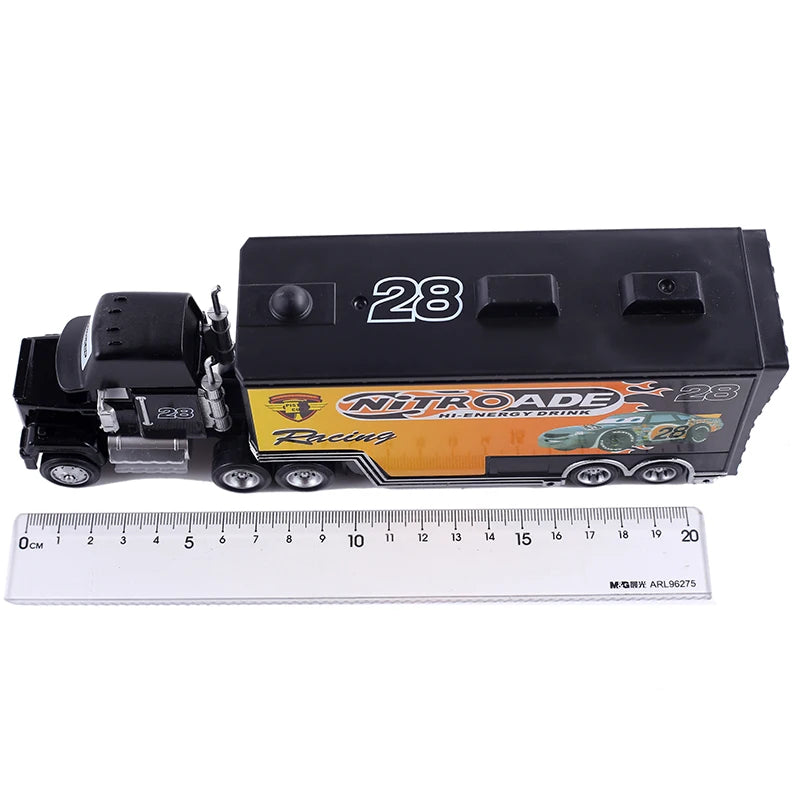 Disney Pixar Cars 2 3 Toys Lightning McQueen Truck Jackson Storm Uncle Mack 1:55 Diecast lorry trailer Model Child kids Gift