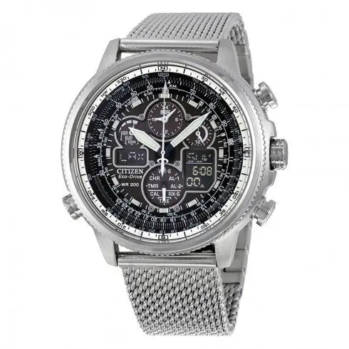 Reloj CITIZEN Skyhawk para hombre, de lujo, resistente al agua, de acero inoxidable, de cuarzo, informal, de negocios.