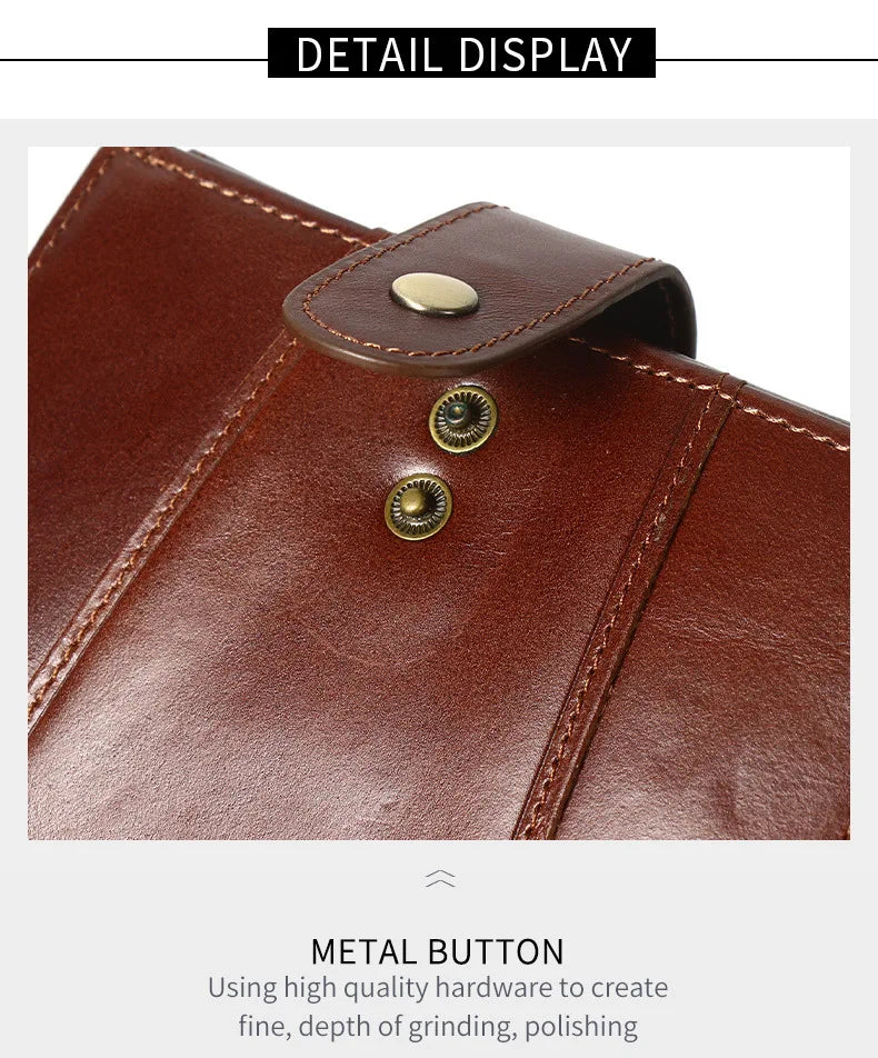 Classic Men's Genuine Leather Wallet Credit Card Holder RFID Coin Purse