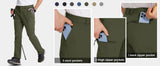 TACVASEN Waterproof Lightweight Hiking Pants Mens Ripstop Quick Dry Cargo Work Pant Outdoor Trekking Hard-wearing Trousers Male