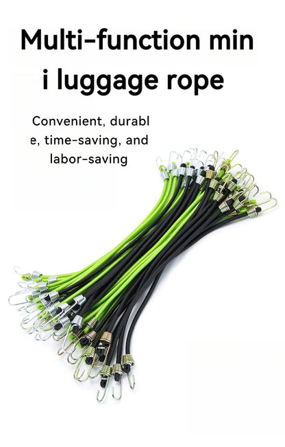 5/10PCS Elastic Luggage Strap with Fixed Socket Small Hook 4mm Latex Mini Rope for Camping Fixed Elastic Cord Accessory