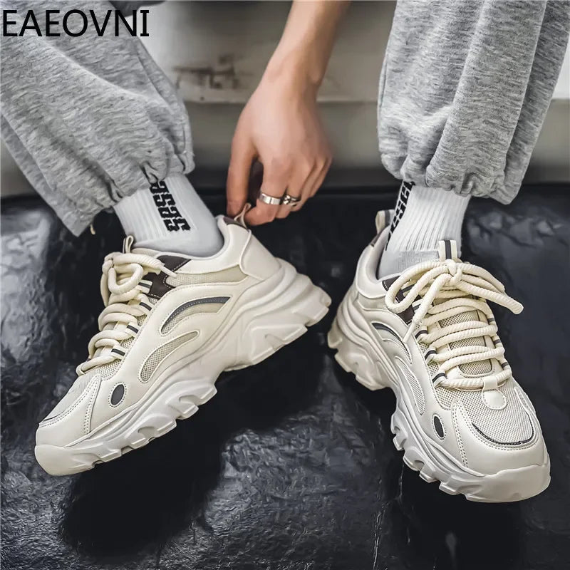 Men's Casual Shoes Sneakers for Men Trendy All-match Man Sports Shoe Hard-wearing Easy To Clean EAEOVNI Main Push Male Sneaker
