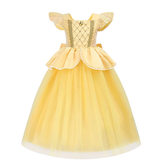Children's Halloween Role Play Fairy Princess Belle Dress Xmas Carnival Masquerade Performance Birthday Party Fancy Girl Clothes