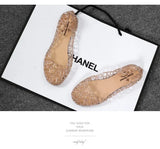 Women's Flat Bottom Plastic Jelly Sandals Hollow out Slip-On Beach Shoes Comfortable Lightweight Summer Footwear