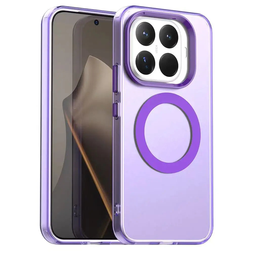 Luxury Matte Candy Magnetic Wireless Charging Transparent Case For Redmi Xiaomi 14T Pro 15T 15TPro For Magsafe Shockproof Cover