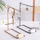 Iron Jewelry Display Stand Desktop Sundries Storage Holder Jewelry Rack For Necklace Bracelets Earrings Rings Headbands