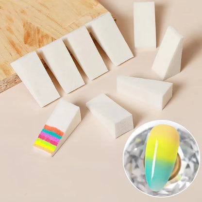 Soft Sponge Nail Brush White Triangle Gradient Effect Painting Gel Halo Dyeing Tool DIY Manicure Makeup Q9 20 Pcs 50Pcs 