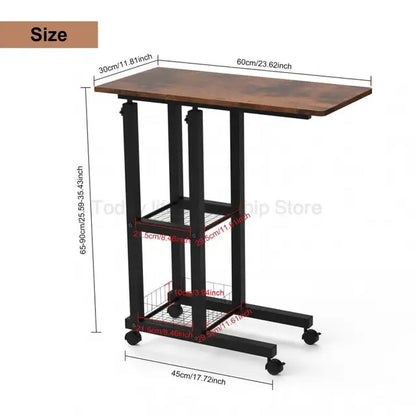 Wooden and Metal Desk with Storage Plate, Office Desk, Study Table, Workplace, Home, Bedroom, HWC 