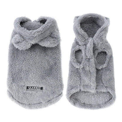 Winter Pet Puppy Hoodie Sweater For Small Medium Dogs Cats Warm Fleece Dog Clothes Coat Yorkshire Chihuahua Jacket Pug Costume