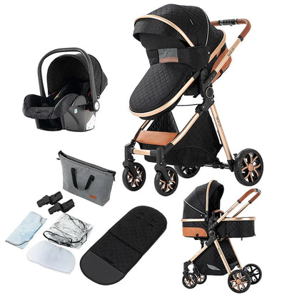 Cochecitos 3 en 1, cochecito de bebé, asiento de coche, cochecito de viaje, cochecito para recién nacidos, paisaje alto, artículos para madres, niños y bebés.