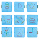 Montessori Baby Creative Toy Graphics Rubber Tie Nail Boards Childhood Geometry Education Preschool Kids Puzzle Game Toy 14cm