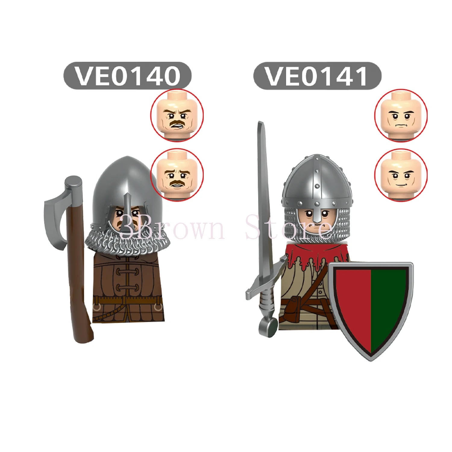 MOC Medieval Building Blocks Castle Knight Western Cowboy Historical Army Cavalry Horse Soldier Gun Kid Toy Gift Brick DIY S040