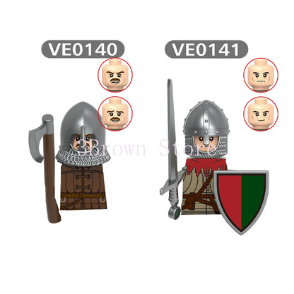 MOC Medieval Building Blocks Castle Knight Western Cowboy Historical Army Cavalry Horse Soldier Gun Kid Toy Gift Brick DIY S040