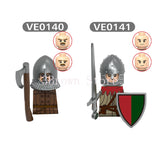 MOC Medieval Building Blocks Castle Knight Western Cowboy Historical Army Cavalry Horse Soldier Gun Kid Toy Gift Brick DIY S040