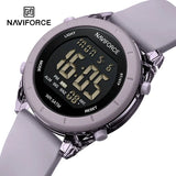 NAVIFORCE NF7108 Casual Wild Ladies Watch 50m Waterproof LCD Digital Display Electronic Silicone Strap Female Clock