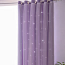 Kids Girls Bedroom Pink Curtains Star Cutout Blackout with White Sheer Pastel Nursery Window Curtain Panels for Living Room Home