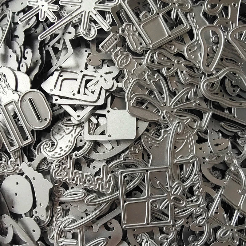 2023 New Mystery Box Randomly Selected Lucky Bags Small Animals Leaves Letters Flower Metal Cutting Dies for Scrapbook Stencils