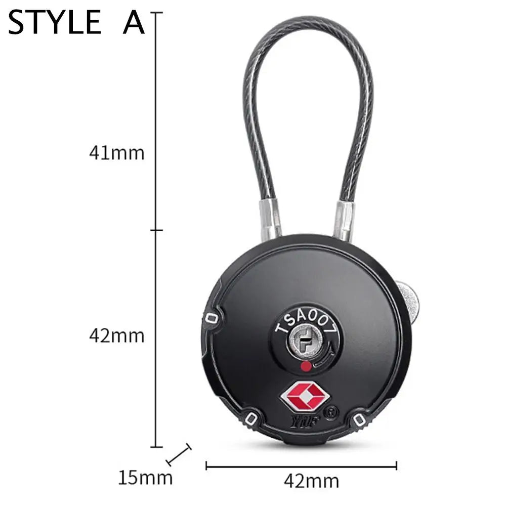 TSA Customs Combination Padlock Practical Customs Code Lock Portable Anti-Theft Travel Luggage Suitcase Padlock Security Tools