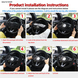 1 linen breathable fabric Bohemian style automotive supplies without inner ring steering wheel cover fits 14.5-15 inches