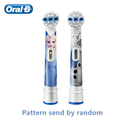 Recambio de cabezales de repuesto para cepillo de dientes eléctrico Oral B EB10 Kids, con cerdas suaves y cabezal redondo pequeño, ideal para limpieza dental de Spiderman y Frozen.