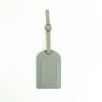 Customized letters smooth PU leather classic ultra-thin travel aviation luggage tag signature luggage label