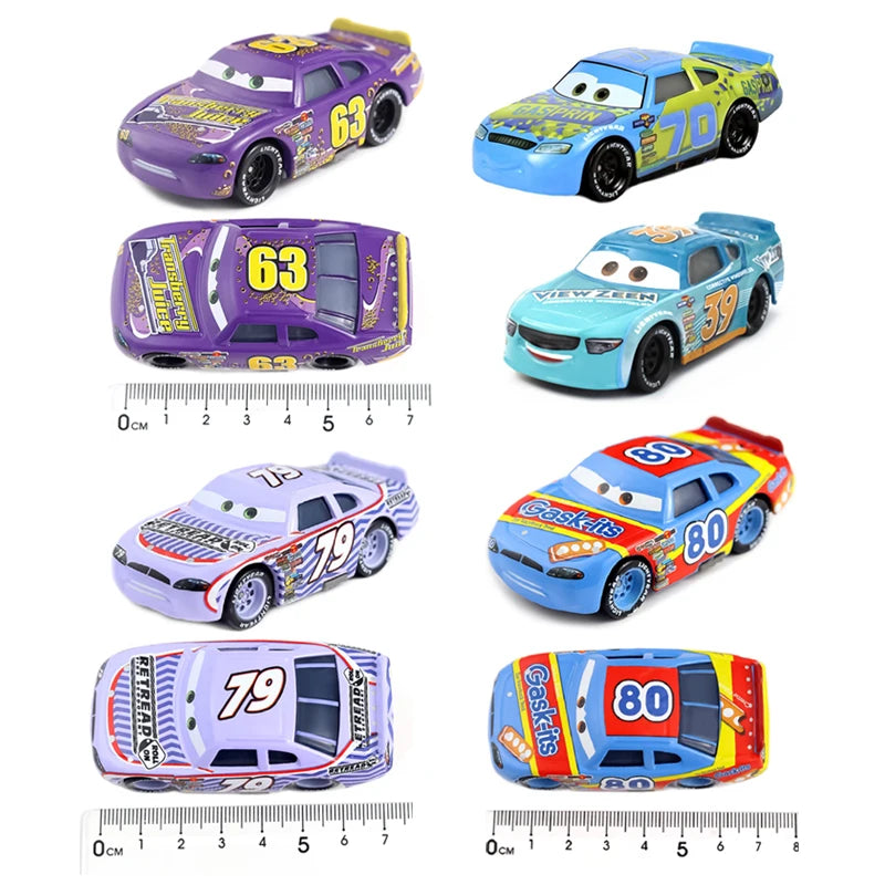 Disney Pixar Cars 3 Lightning McQueen No19 Poppy Racing Family Family Jackson Storm Ramirez Die Cast Metal Alloy Kids Gifts