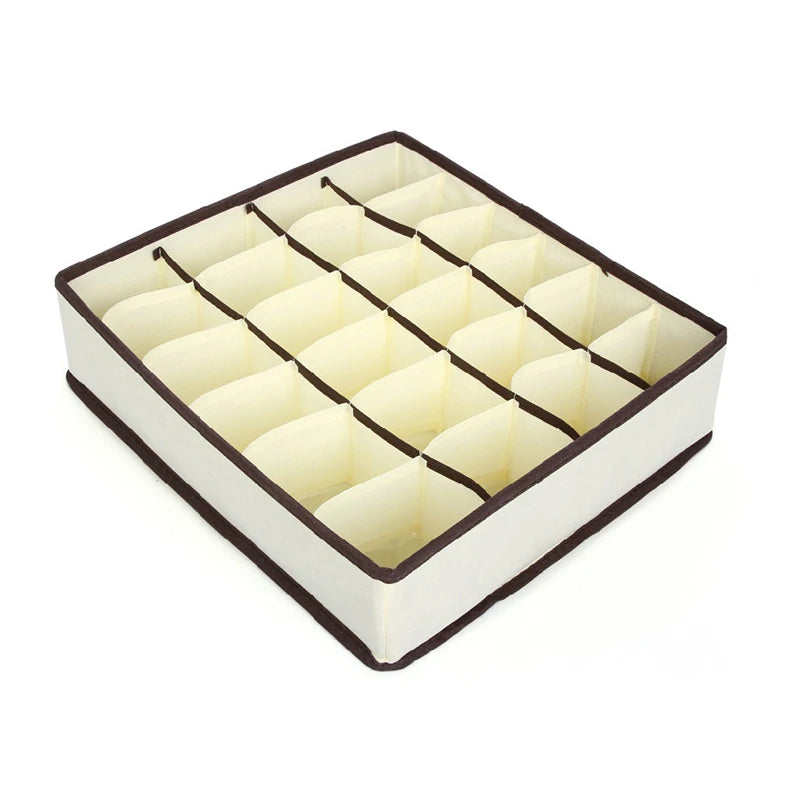 Organizador para ropa interior, calcetines, sujetadores, pantalones, bufandas, corbatas, caja de almacenamiento, organizador de cajones para armario, estuche plegable para organizador de ropa interior.