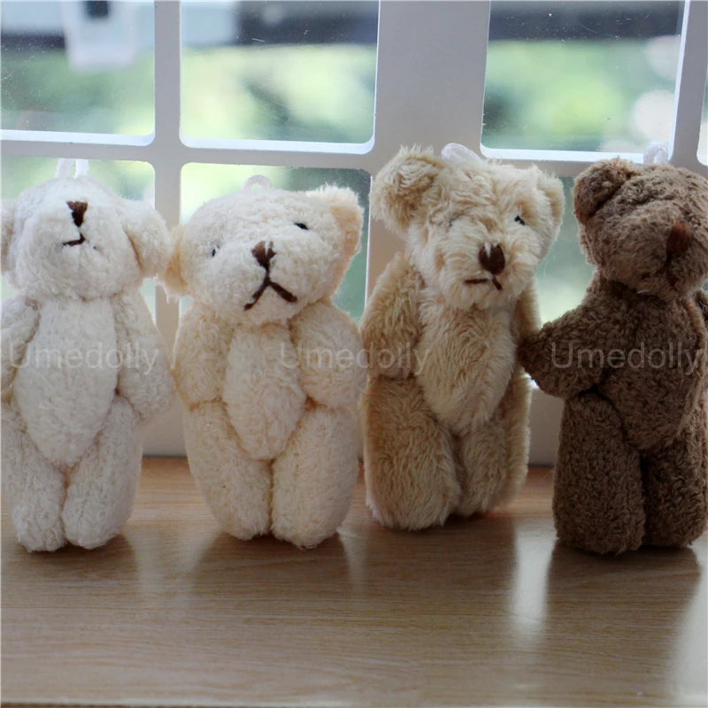 1/6 or 1/12 Scale Miniature Dollhouse Bear Rabbit Plush Toy Mini Kids Room Decor for OB11 Blyth Doll Accessories