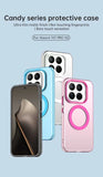 Luxury Matte Candy Magnetic Wireless Charging Transparent Case For Redmi Xiaomi 14T Pro 15T 15TPro For Magsafe Shockproof Cover