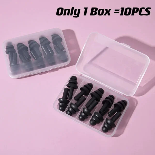 10 tapones de silicona impermeables para los oídos, antirruido, para dormir y roncar. 