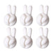 6PCS White