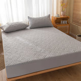 Waterproof Quilted Mattress Cover - Cotton Top, Antibacterial Fiber Fill, TPU Waterproof Layer - A-Class Health Standard