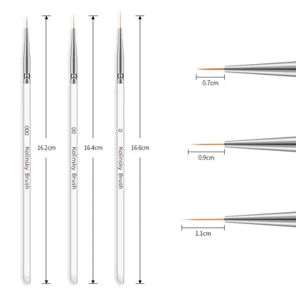 French Stripe Nail Art Liner Brushes Set Manicure Drawing Painting Pen Manicure Nails Line Painting Pen Nail Art Supplies