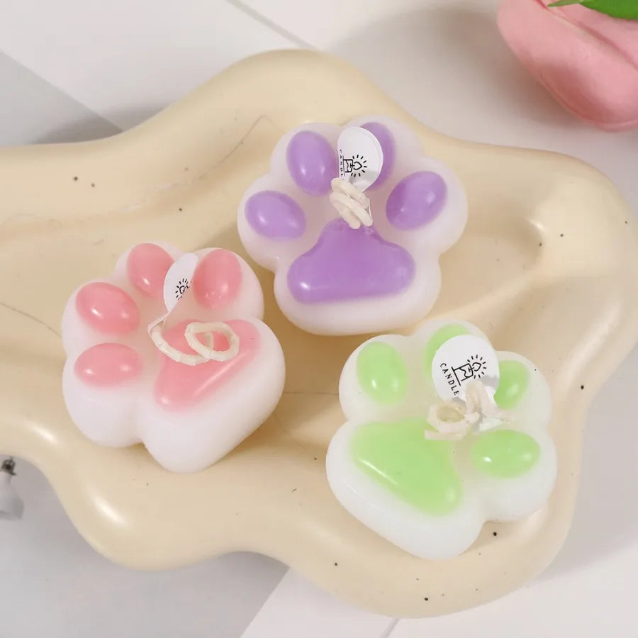 1pc/4pc Cat Paw Design Scented Candle ,For Birthday, Valentine's Day, Diy Home Decoration, party decoration, wedding souvenirs