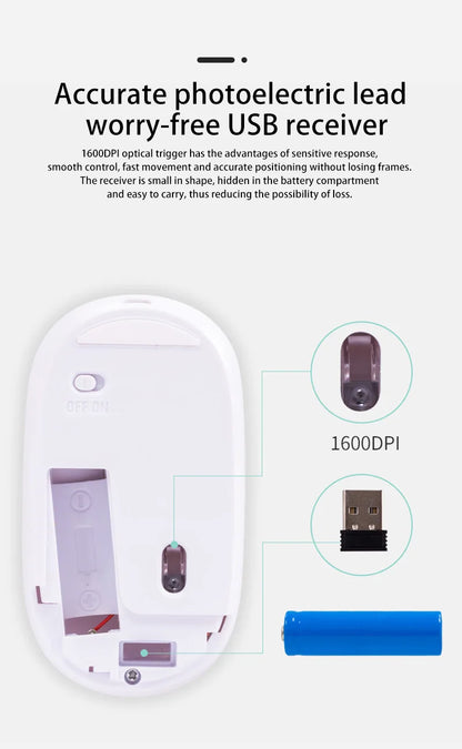 Xiaomi Wireless Mouse Bluetooth-compatible 2.4G Silent Mice Adjustable DPI Ergonomic Design USB Rechargeable Gaming Office Mouse
